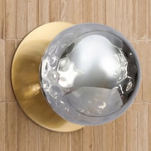 Lassie Molten Ripple Glass Cool White LED Outdoor Wall Light